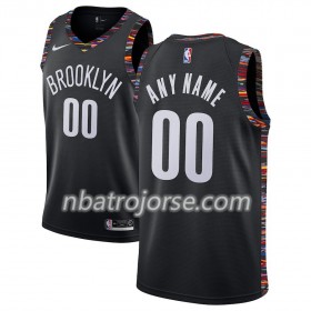 Män Brooklyn Nets Tröja Skräddarsydda 2018-19 Nike City Edition Svart Swingman